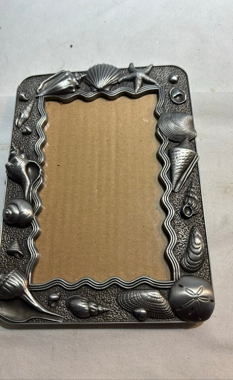 Malden Sea Shells Pewter Picture Frame